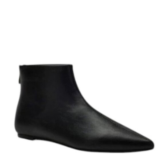 ComeShun Pointed Toe Faux Leather Flat Booties - Picture 6 of 6